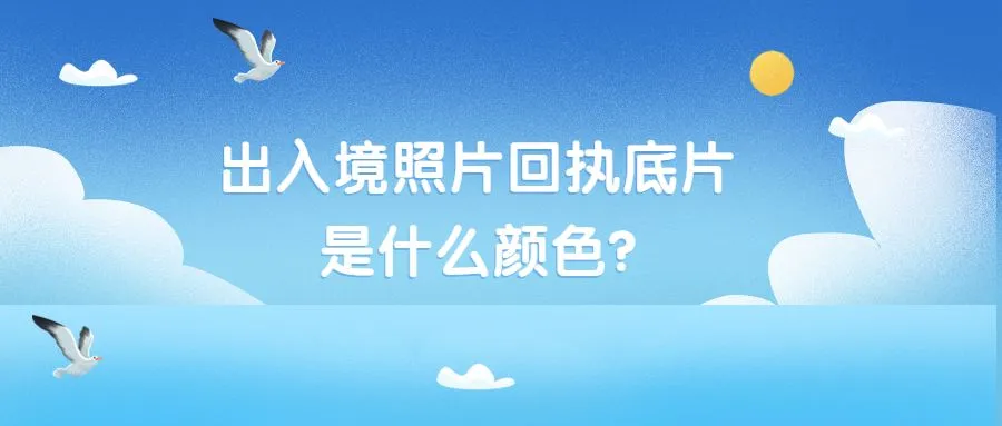 出入境照片回执底片是什么颜色？