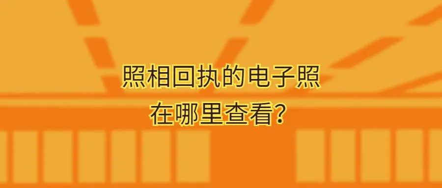 照相回执的电子照在哪里查看？