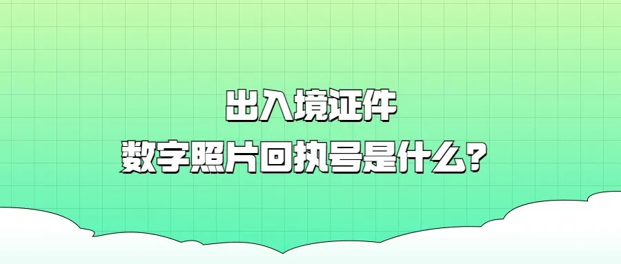 出入境证件数字照片回执号是什么？