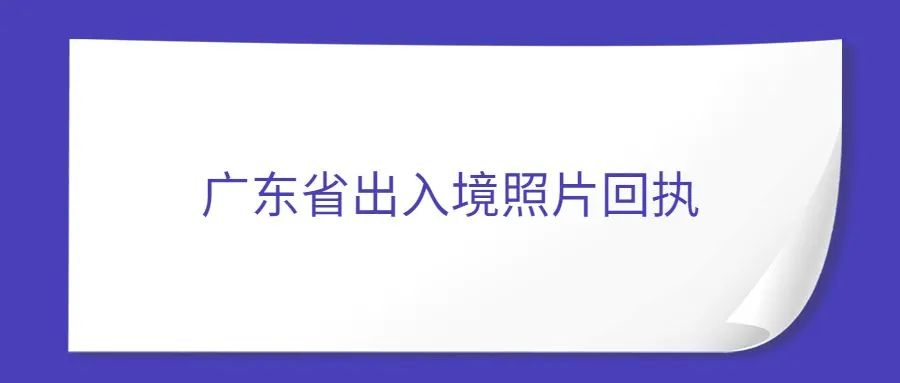 广东省出入境照片回执