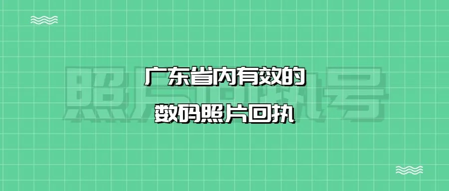 广东省内有效的数码照片回执