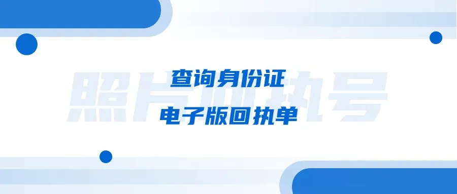 查询身份证电子版回执单