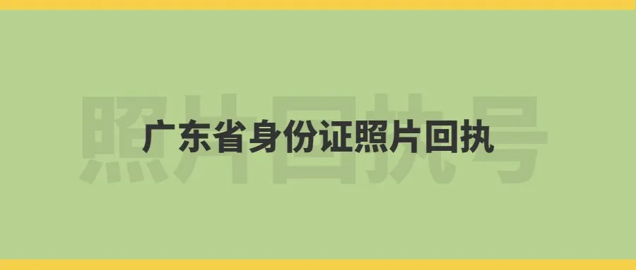 广东省身份证照片回执