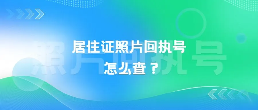 居住证照片回执号怎么查？