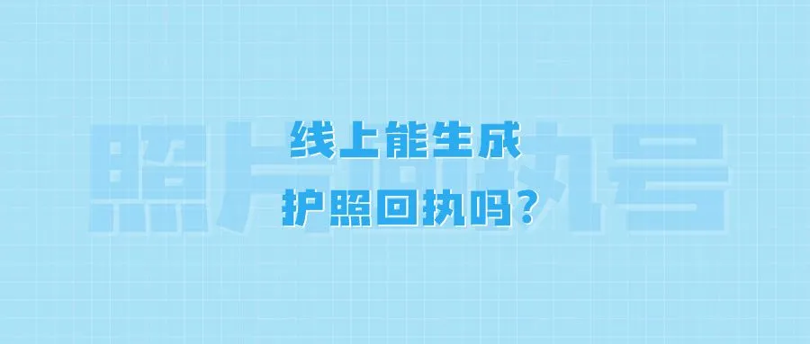 线上能生成护照回执吗？