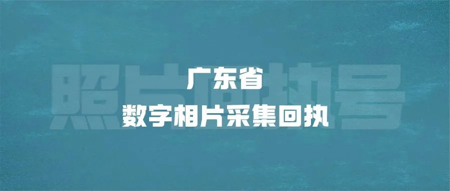 广东省数字相片采集回执