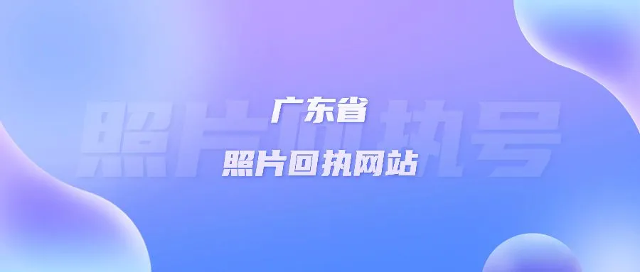 广东省照片回执网站