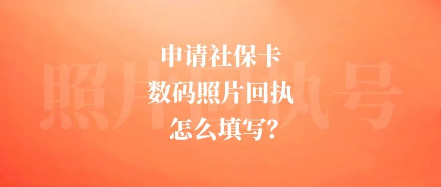 申请社保卡数码照片回执怎么填写？