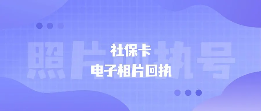 社保卡电子相片回执