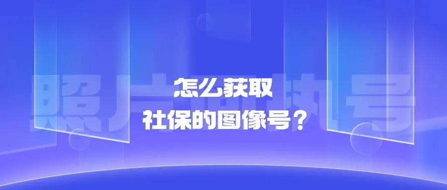 怎么获取社保的图像号？