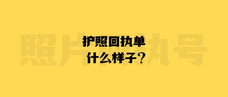 护照回执单什么样子？