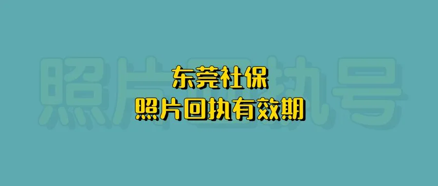 东莞社保照片回执有效期