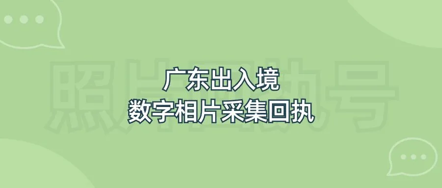 广东出入境数字相片采集回执