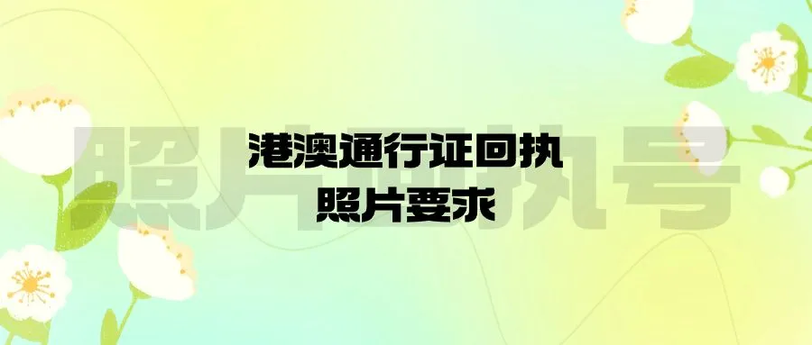 港澳通行证回执照片要求？