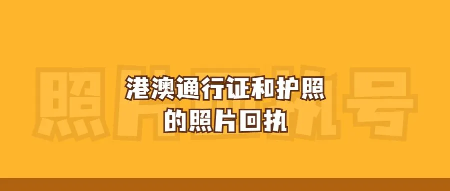 港澳通行证和护照的照片回执