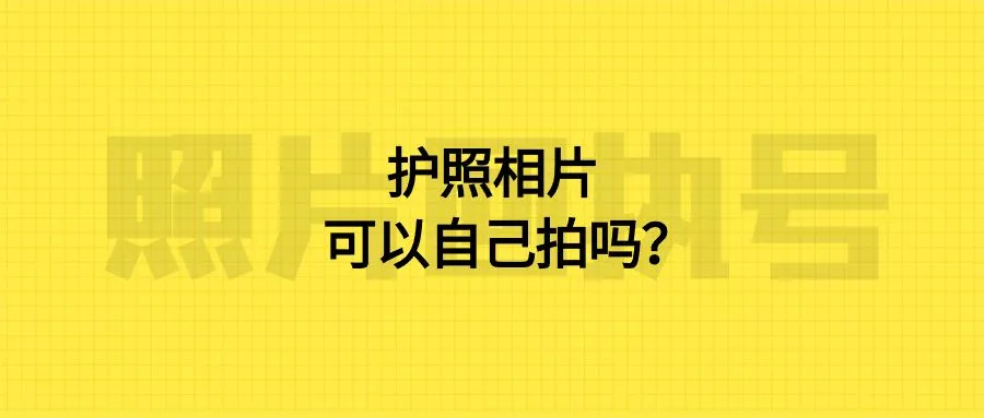 护照相片可以自己拍吗？