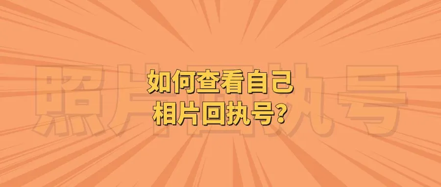 如何查看自己相片回执号？