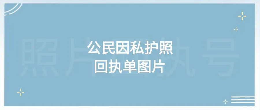 公民因私护照回执单图片