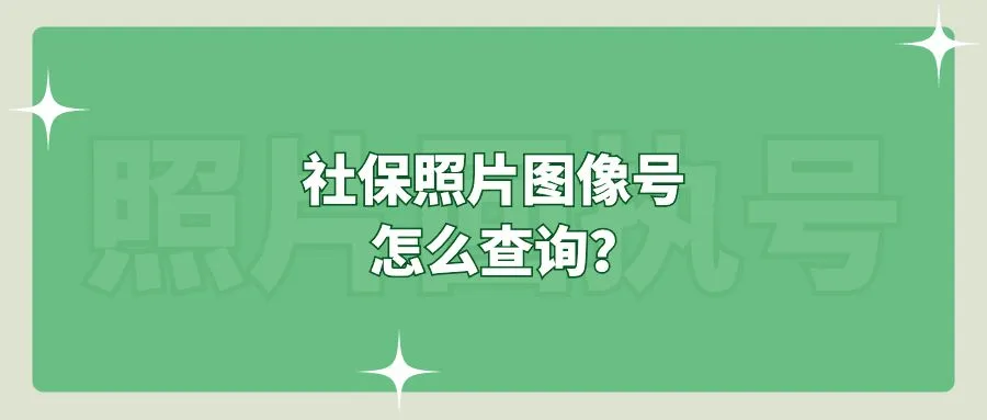 社保照片图像号怎么查询？