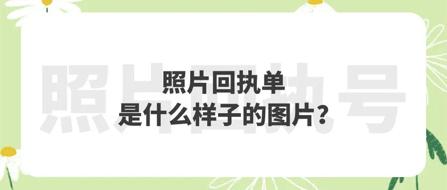 照片回执单是什么样子的图片？