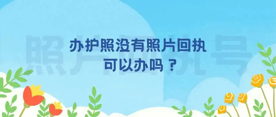 办护照没有照片回执可以办吗？